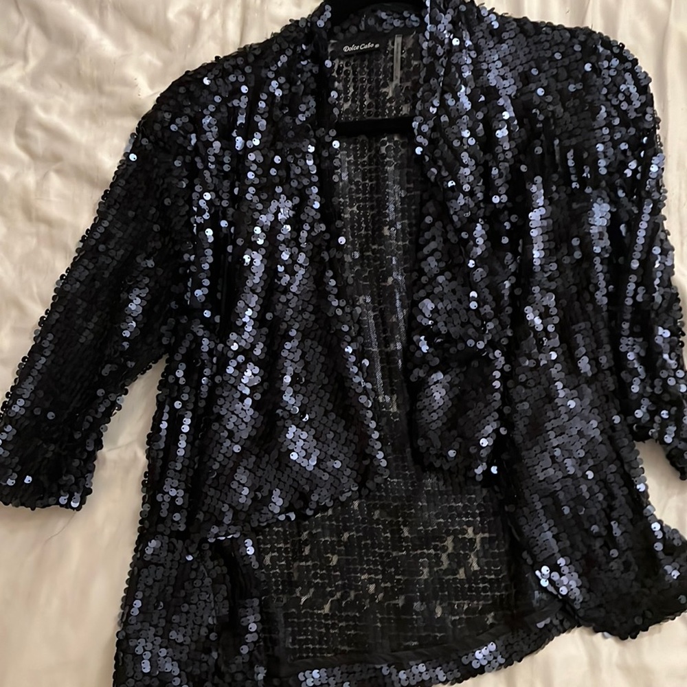Sequin blue blouse